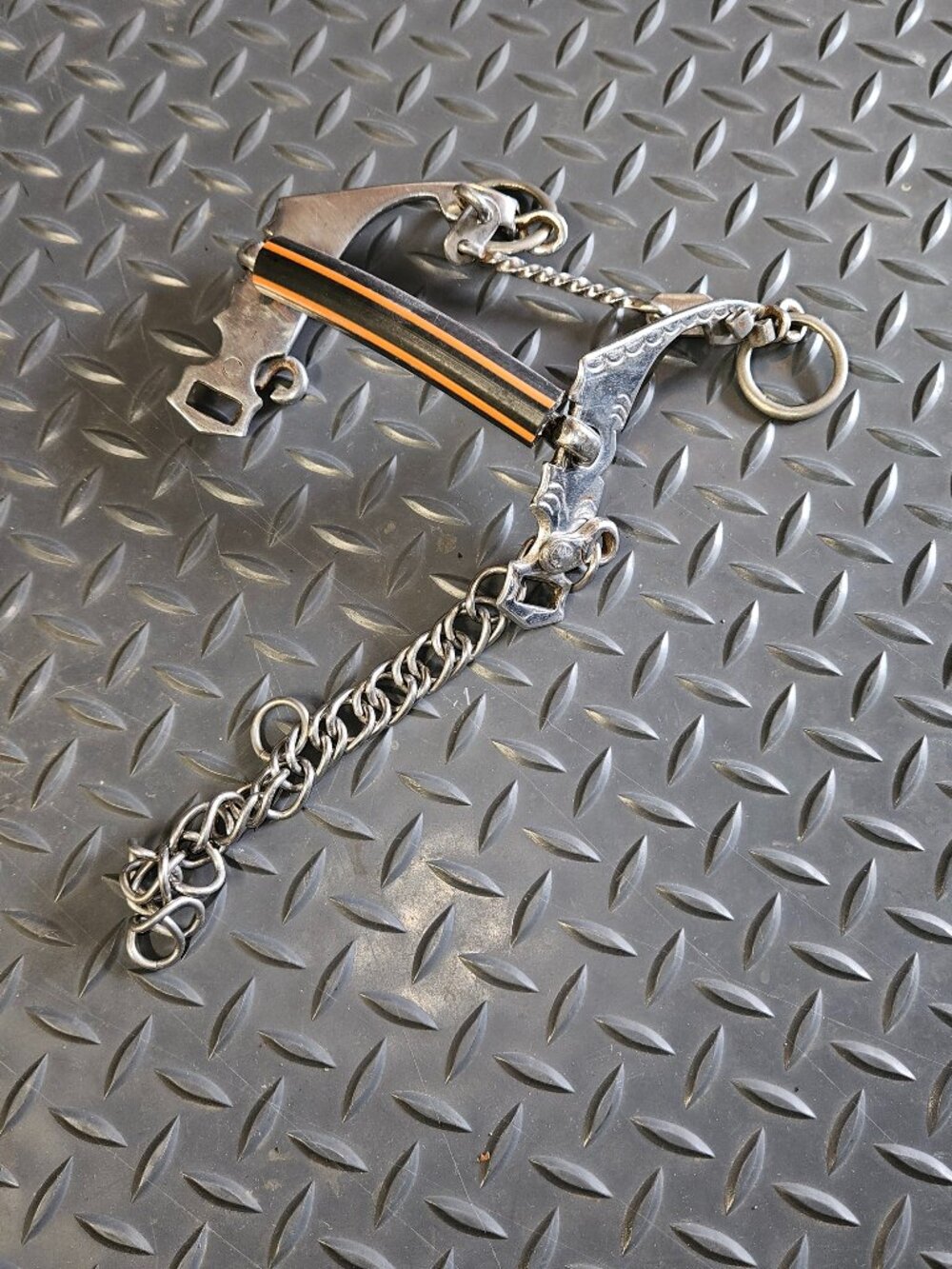 Paso Fino Rubber Bar Horse Bit {#93-4}